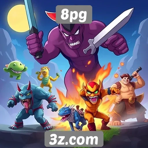 Variedade de jogos disponíveis no 8pg